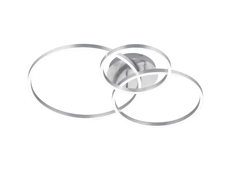 Plafón de techo Trio Winona LED níquel mate CCT regulable con mando 78cm 670810607