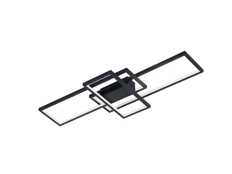 Plafón de techo Trio Thiago grande LED antracita CCT regulable con mando 104cm 652610342