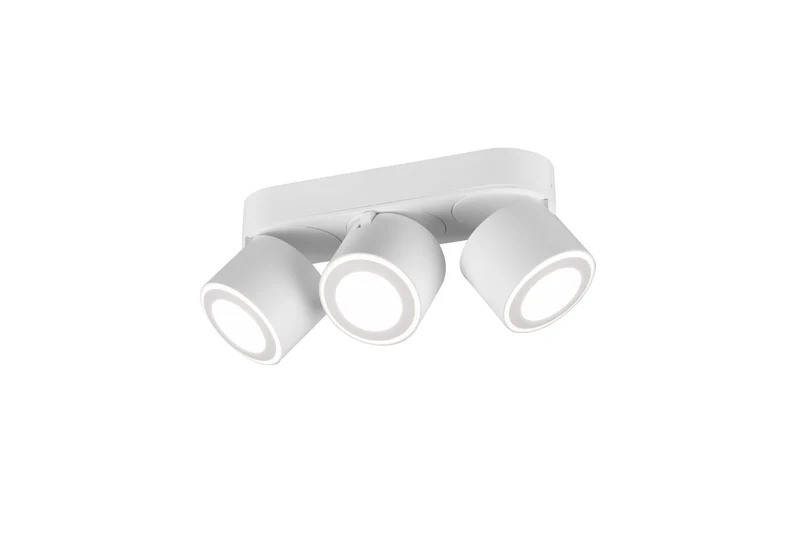 Plafón de techo Trio Taurus LED 3 luces blanco mate 3000K 27,3cm 652910331 para salón y comedor