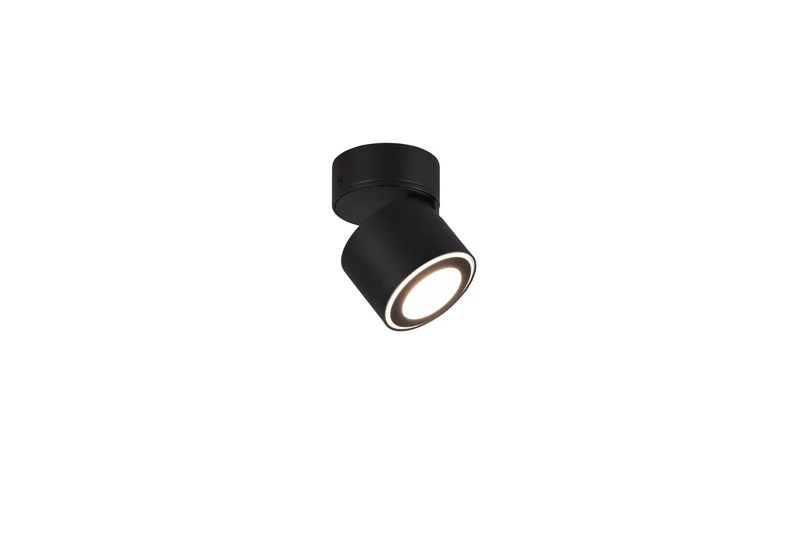 Plafón de techo Trio Taurus LED negro mate 3000K Ø8,7cm 652910132
