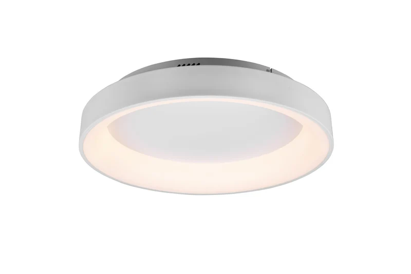 Plafón de techo Trio Girona LED blanco mate CCT regulable con mando Ø60cm 671290131