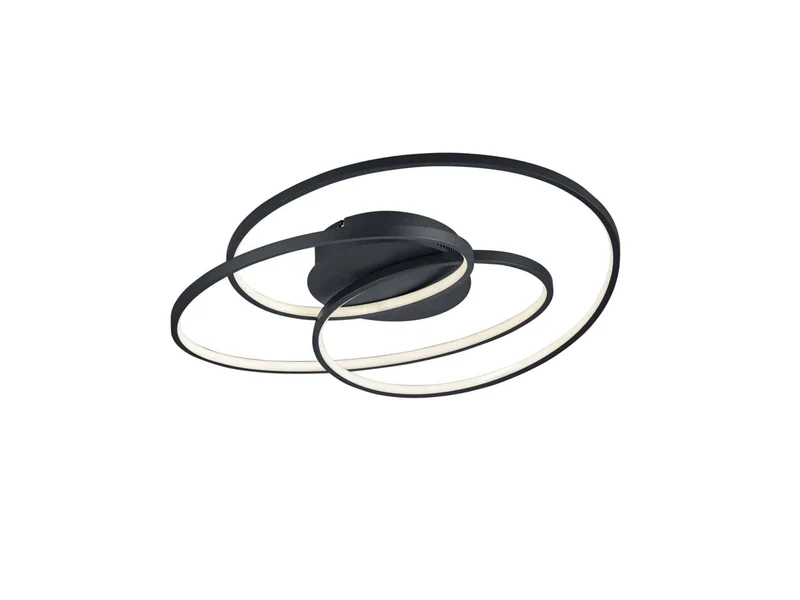 Plafón de techo Trio Gale LED negro mate 3000K regulable 60cm 673916032