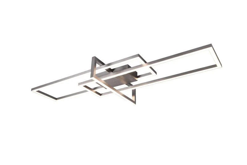 Plafón de techo Trio Salinas grande LED níquel mate 3000K regulable 100cm 620310307