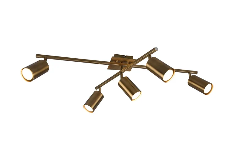 Plafón de techo Trio Marley 5 luces bronce viejo 77,4cm 612400504