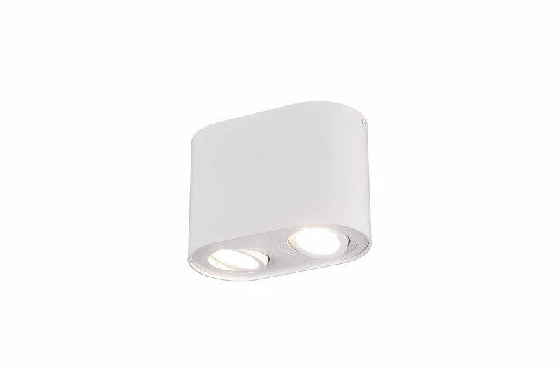 Plafón de techo Trio Cookie 2 luces blanco mate 17,8cm 612900231