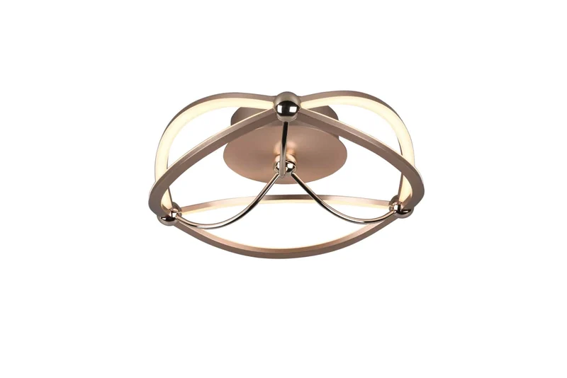 Plafón de techo Trio Charivari LED bronce mate 3000K regulable Ø41cm 621210108