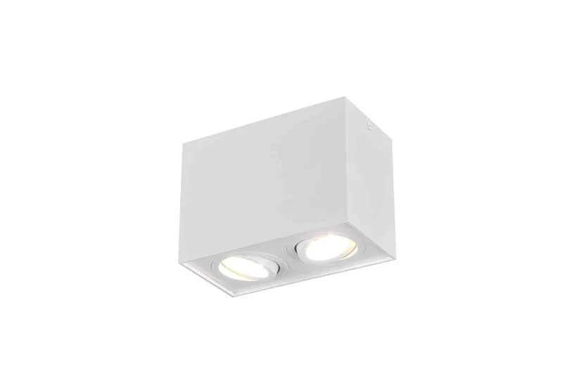 Plafón de techo Trio Biscuit 2 luces blanco mate 17,8cm 613000231