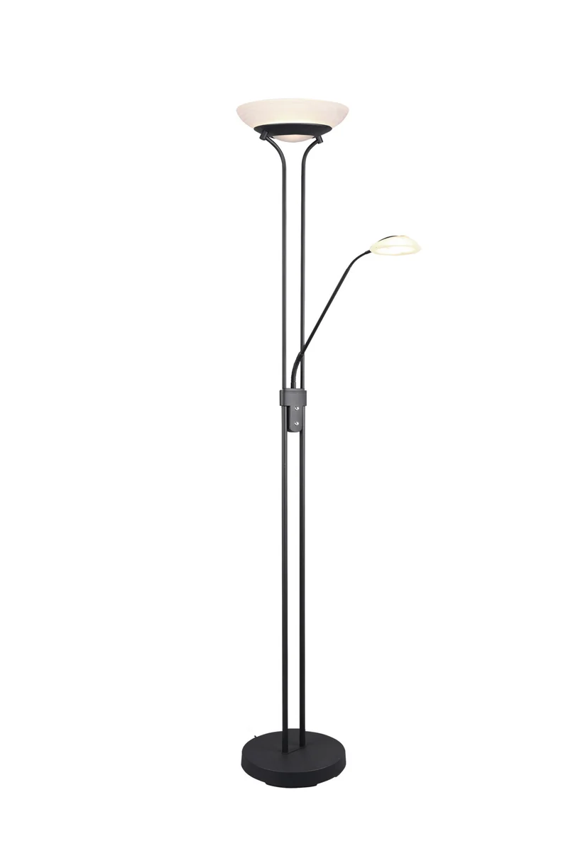 Lámpara de pie Trio Orson LED negro mate 3000K regulable 180cm R40073532