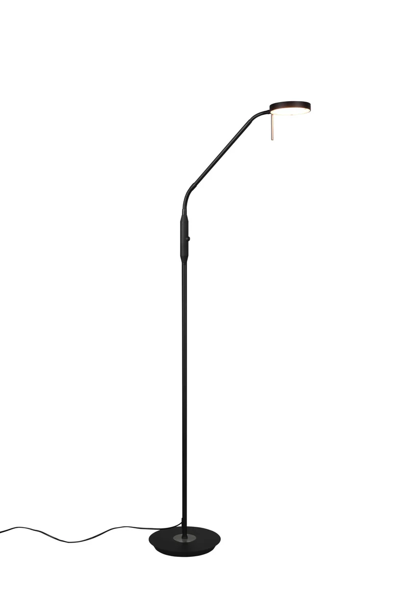 Lámpara de pie Trio Monza LED negro mate 145cm 423310132