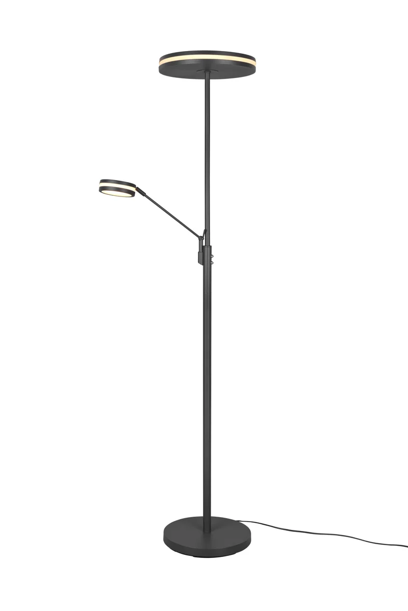 Lámpara de pie Trio Franklin LED antracita regulable 181cm 426510242