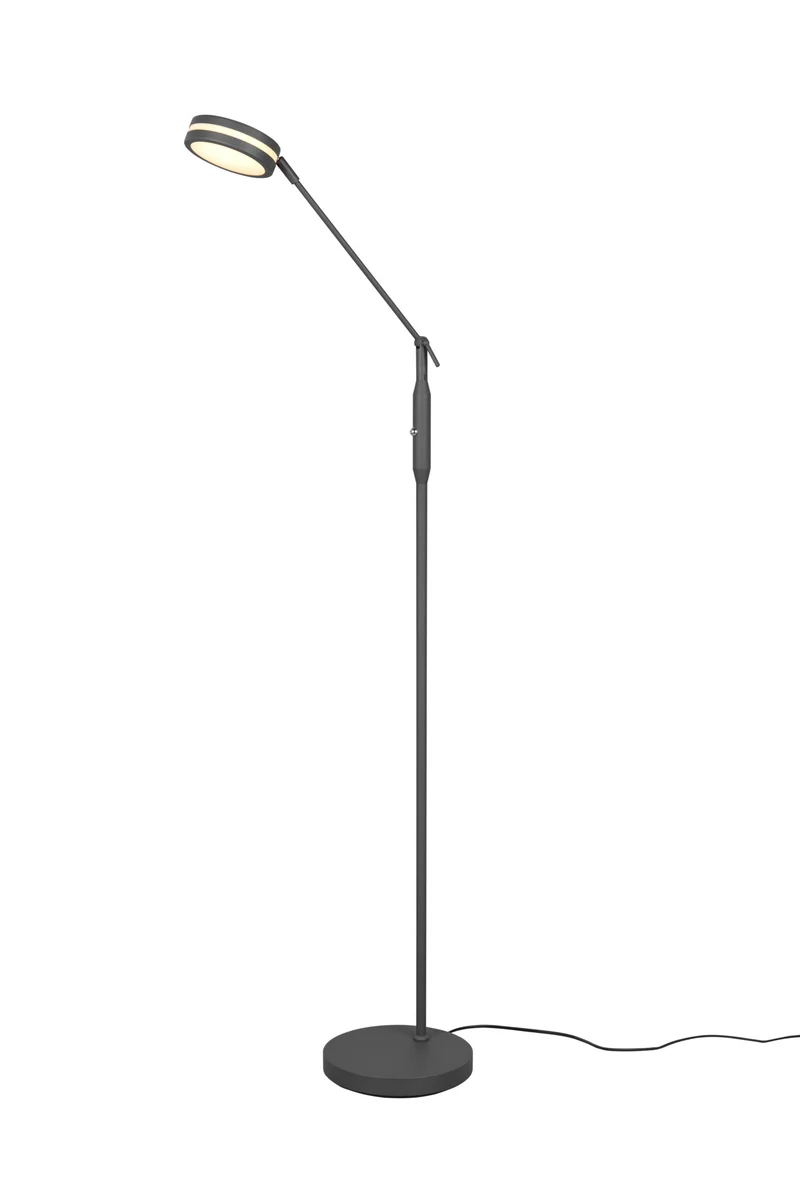 Lámpara de pie Trio Franklin LED antracita 133cm 426510142