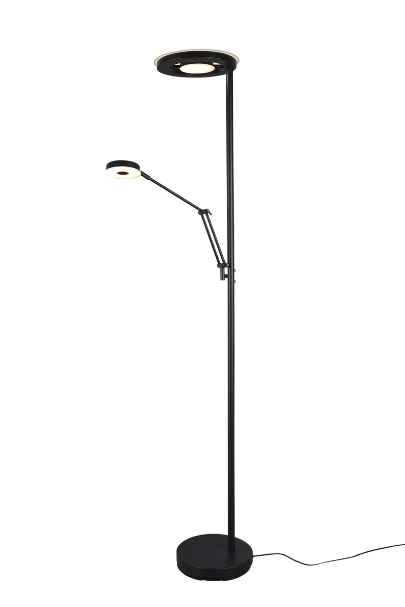 Lámpara de pie Trio Barrie LED negro mate 181cm 424210332