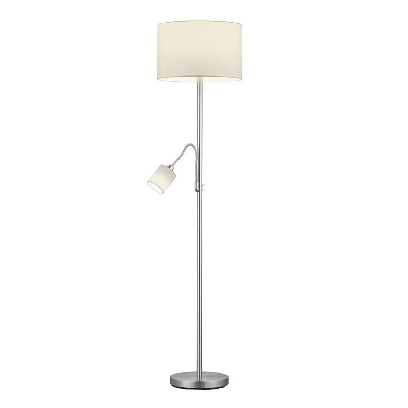 Lámpara de pie Trio Hotel níquel mate 170cm 403900201