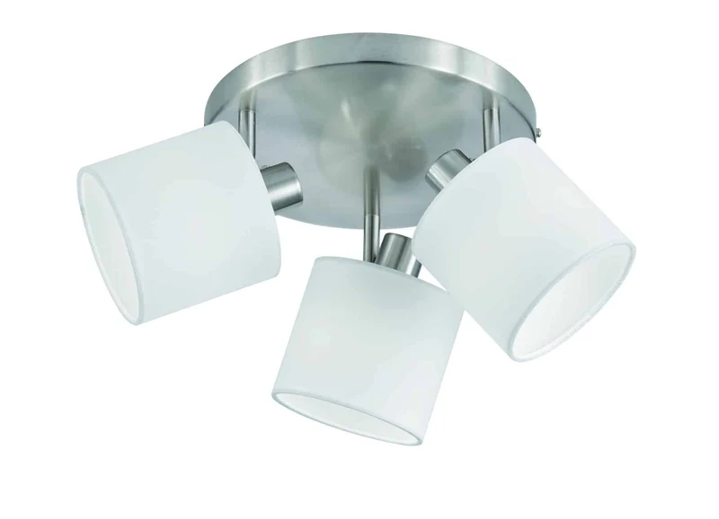 Foco Trio Tommy 3 luces níquel mate 25cm R80333901