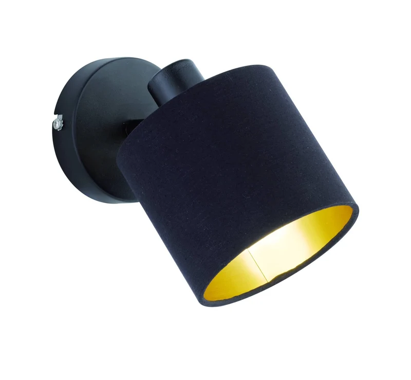 Foco Trio Tommy negro mate y dorado R80331079
