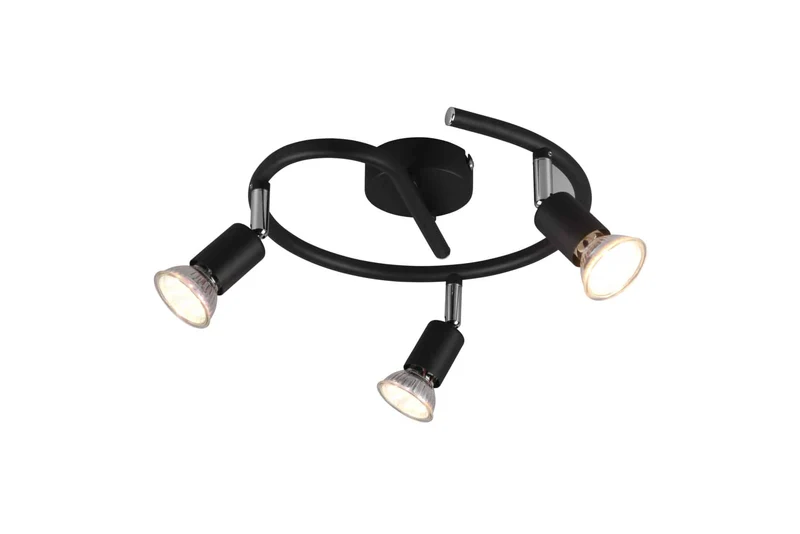 Foco Trio Paris 3 luces negro mate 25cm R80913932