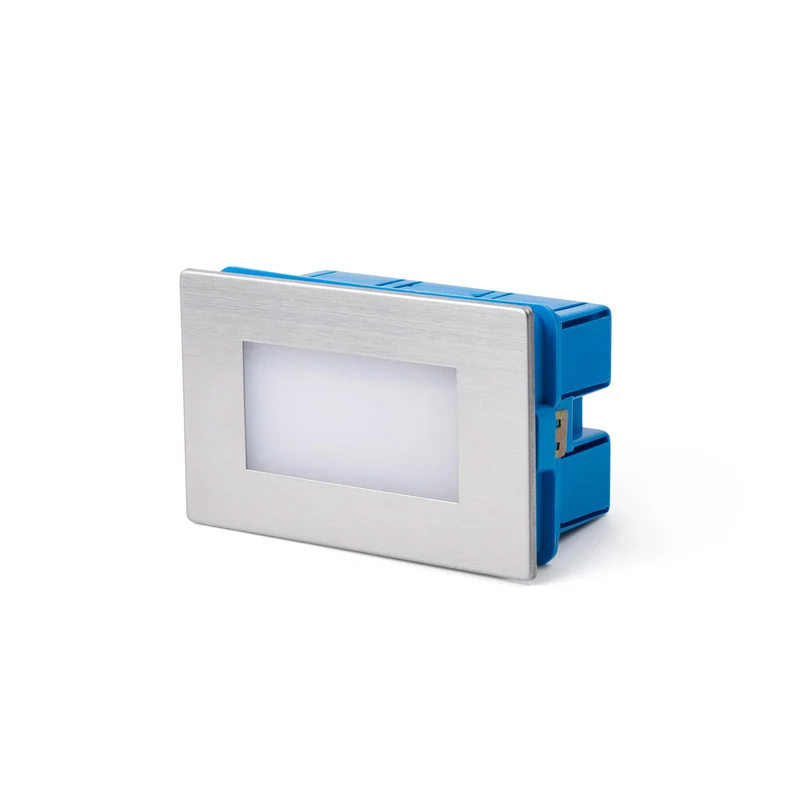 Empotrable de pared exterior Faro Gron LED níquel satinado 3000K IP65 opal 70134