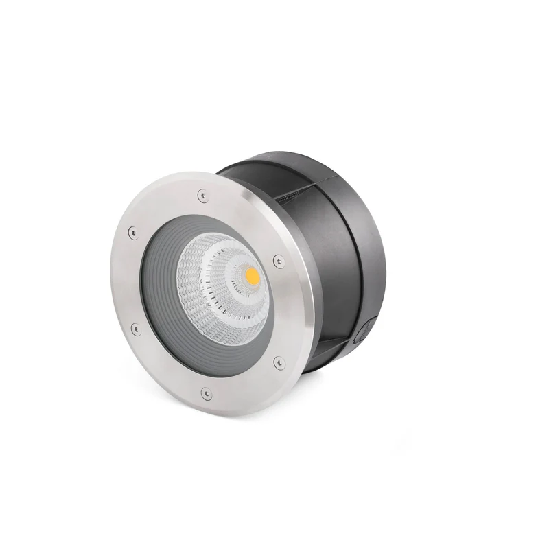 Empotrable de suelo exterior Faro Suria 12cm LED inoxidable satinado 3000K IP67 24° 22cm 70586