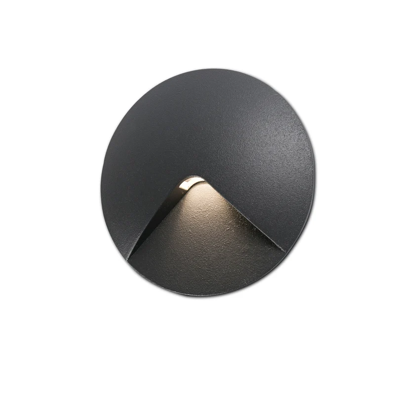 Empotrable de pared exterior Faro Uve LED gris oscuro 3000K IP44 120° 70397