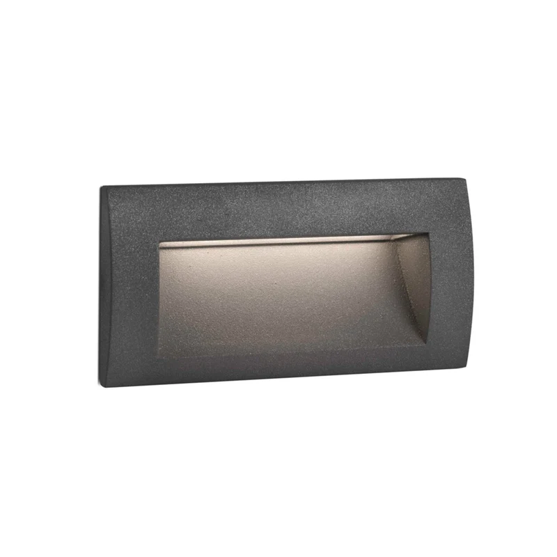 Empotrable de pared exterior Faro Sedna LED gris oscuro 3000K IP65 70° opal rct 70147