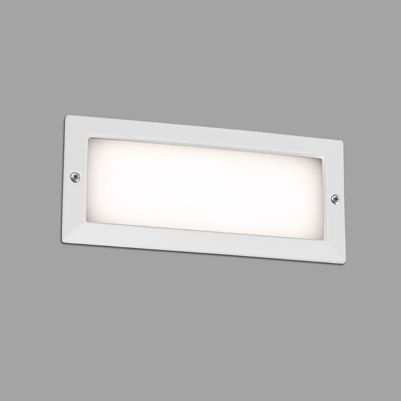 Empotrable de pared exterior Faro Stripe LED blanco mate 3000K IP54 opal 72093