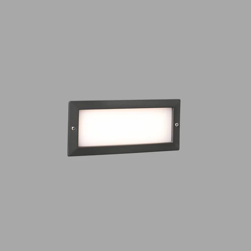 Empotrable de pared exterior Faro Stripe LED gris oscuro 3000K IP54 opal 72092