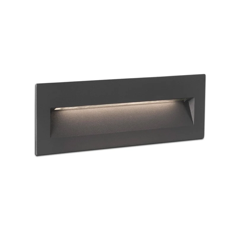 Empotrable de pared exterior Faro Nat LED gris oscuro 3000K IP65 120° 70638
