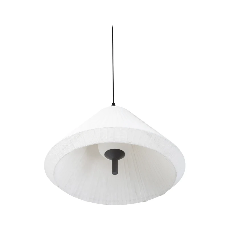 Lámpara colgante de exterior Faro Saigon 68cm E27 LED gris y blanco IP65 T70 opal 71579C-05