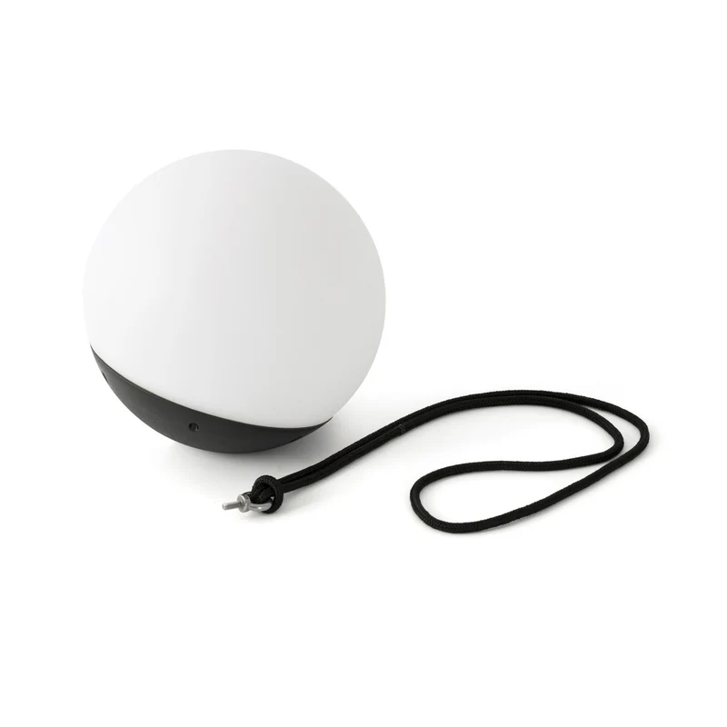 Lámpara de mesa de exterior portátil Faro Voila 19cm LED negro mate 3000K IP44 opal 71565