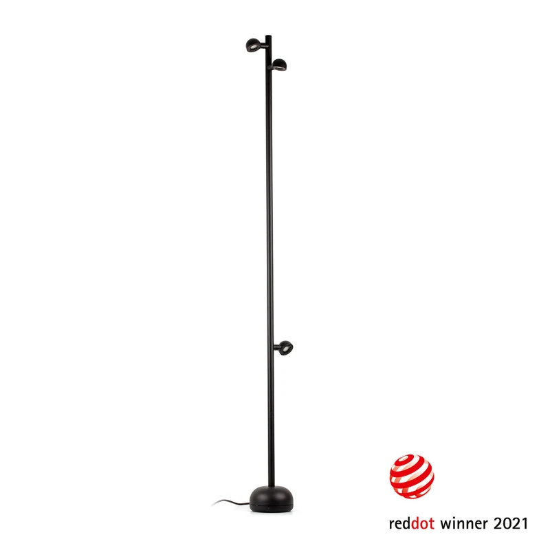 Farola de exterior Faro Brot 180cm LED negro 2700K IP65 80° opal 71254