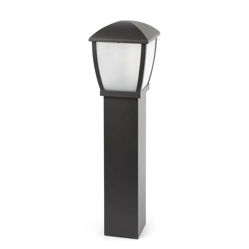 Baliza de exterior Faro Wilma 82cm E27 LED gris oscuro IP44 opal 75003