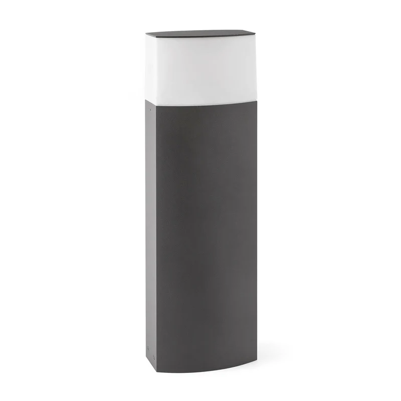 Baliza de exterior Faro Datna 60cm E27 LED gris oscuro IP44 opal 74442