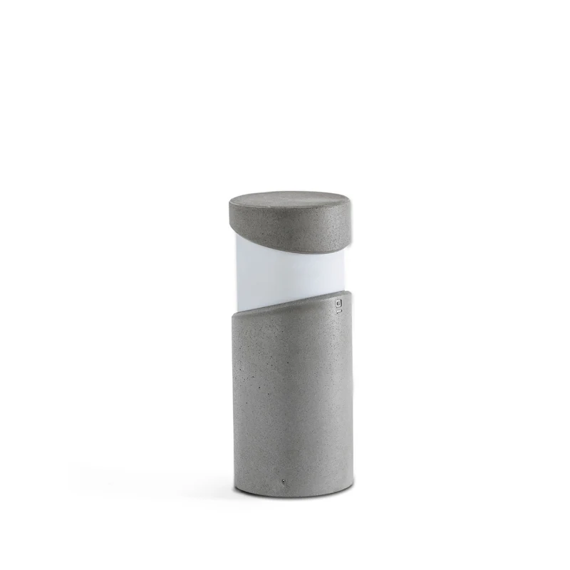Baliza de exterior sobremuro Faro Block 35cm E27 LED gris IP65 opal 74141