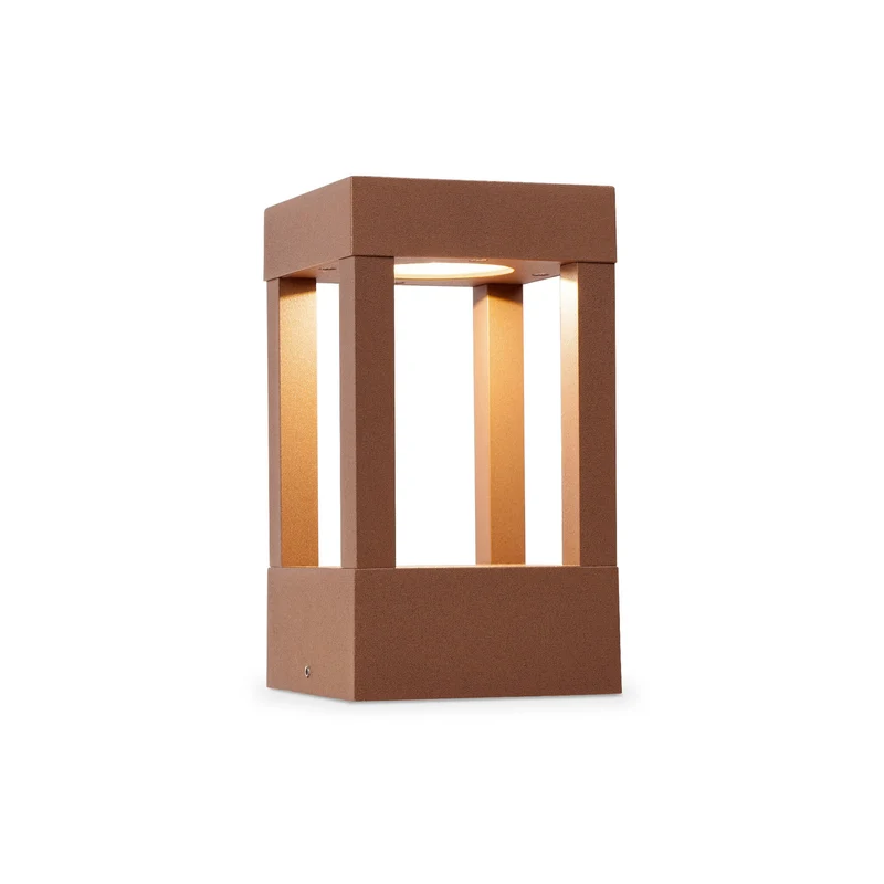 Baliza de exterior sobremuro Faro Agra 20cm LED marrón 3000K IP55 70756