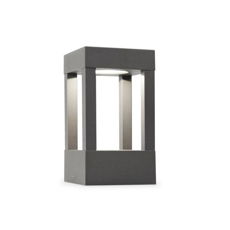 Baliza de exterior sobremuro Faro Agra 20cm LED gris oscuro 3000K IP55 70755