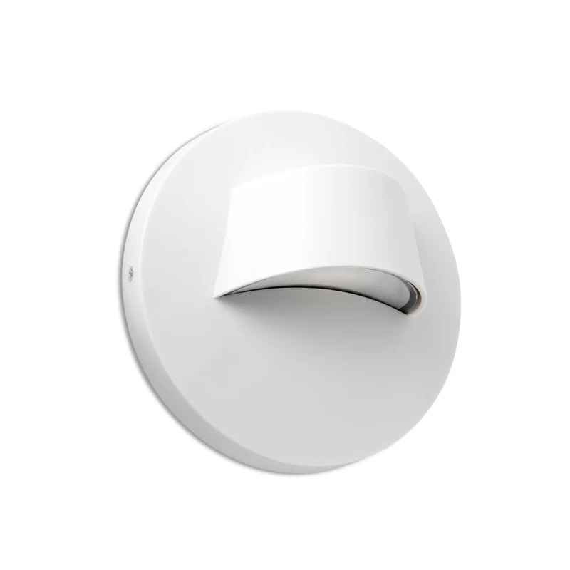Aplique de exterior Faro Brow 12cm LED blanco mate 3000K IP44 opal 70408 para jardín