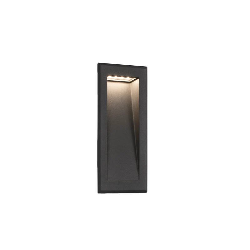 Empotrable de pared exterior Faro Soun LED gris oscuro 3000K IP65 120° 10cm 70833