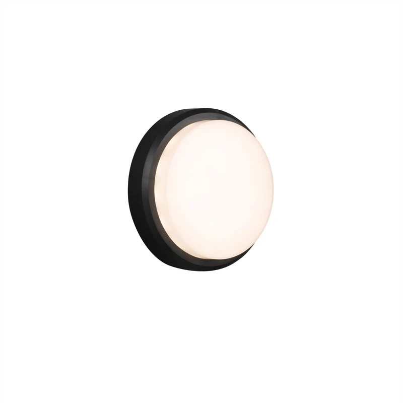Aplique de exterior Faro Tom 22cm LED gris oscuro 3000K IP65 opal 70682