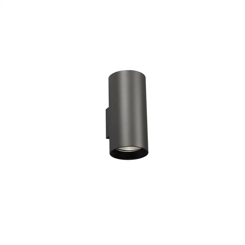 Aplique de exterior Faro Thon 30cm 2 luces LED gris oscuro 3000K IP55 18° opal 70284