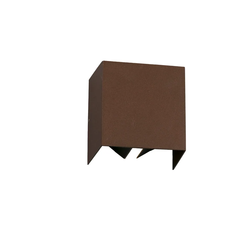Aplique de exterior Faro Olan 14cm LED marrón oxido 3000K IP65 70270
