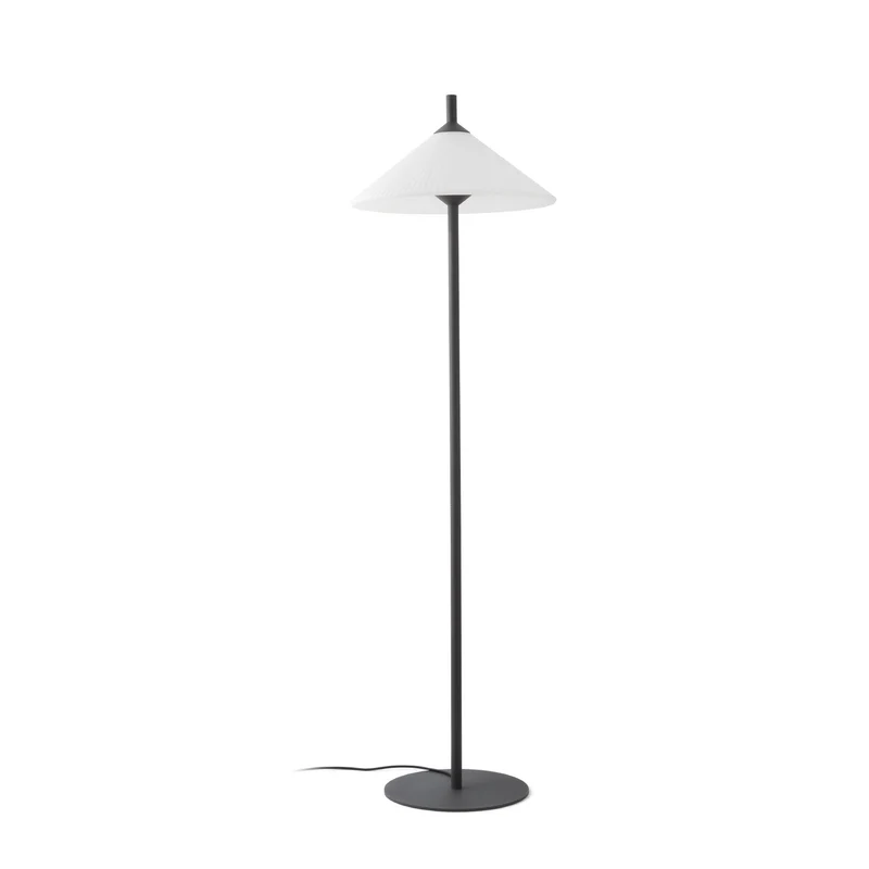 Lámpara de pie de exterior Faro Saigon 220cm E27 LED gris y blanco IP65 R55 200cm out 71569-01
