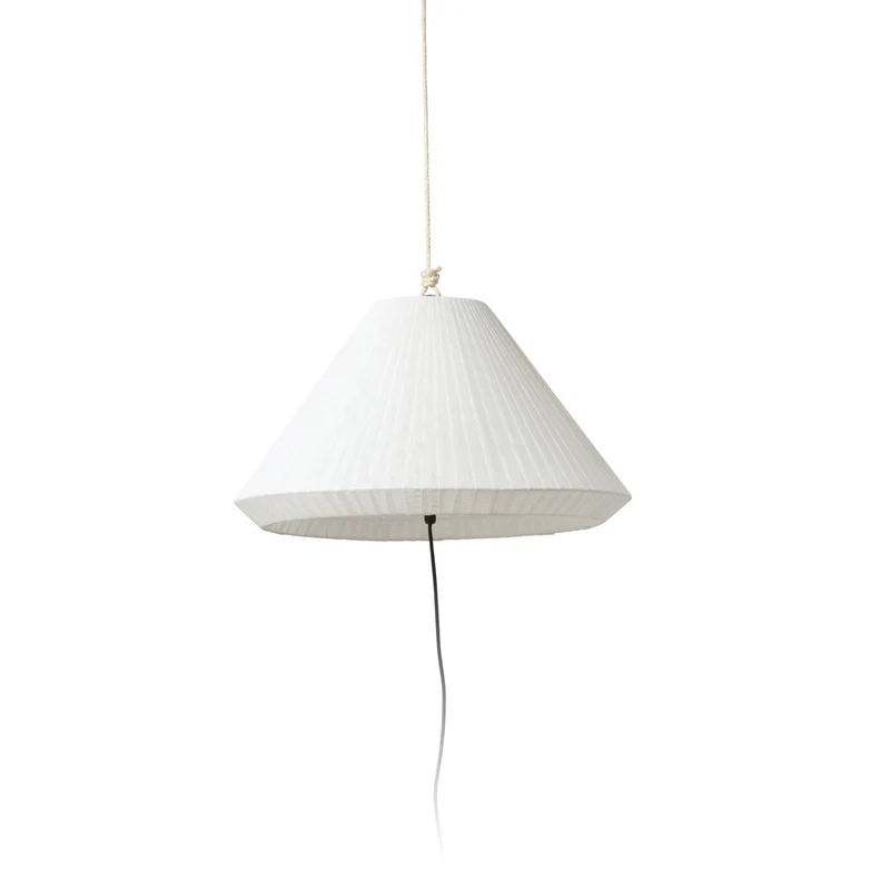 Lámpara colgante de exterior Faro Saigon 72cm E27 LED gris y blanco IP65 T70 opal 71584-05