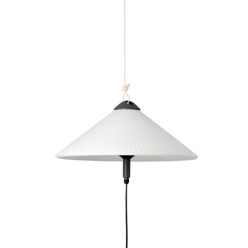 Lámpara colgante de exterior Faro Saigon 54cm E27 LED gris y blanco IP65 R55 out 71584-01