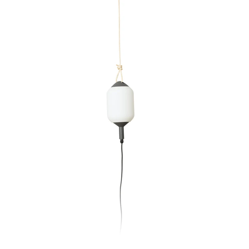 Lámpara colgante de exterior Faro Saigon 56cm E27 LED gris y blanco IP65 R17 out 71584-03