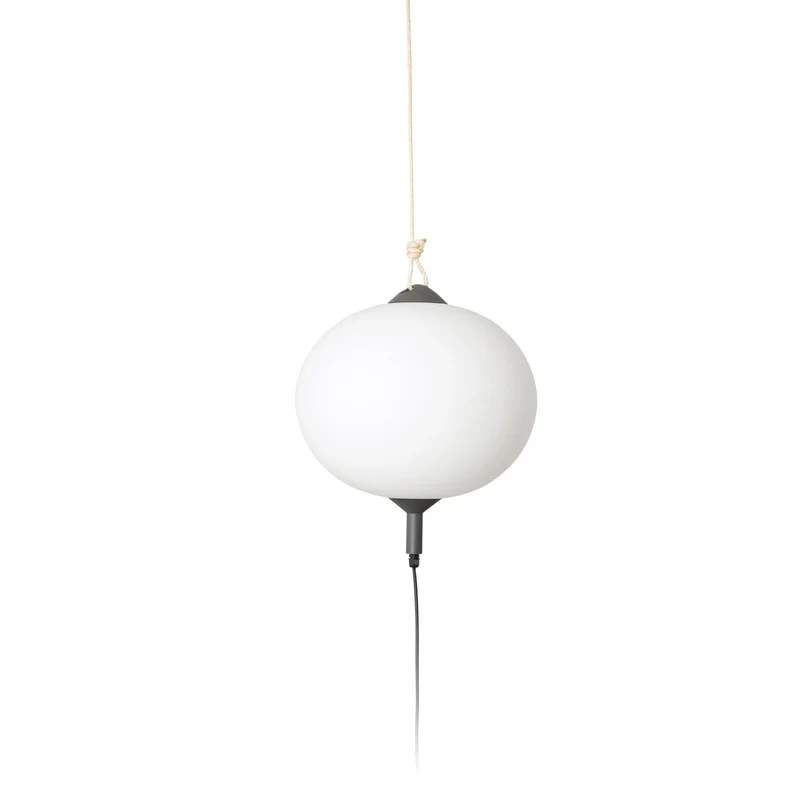 Lámpara colgante de exterior Faro Saigon 79cm E27 LED gris y blanco IP65 R45 out 71584-04