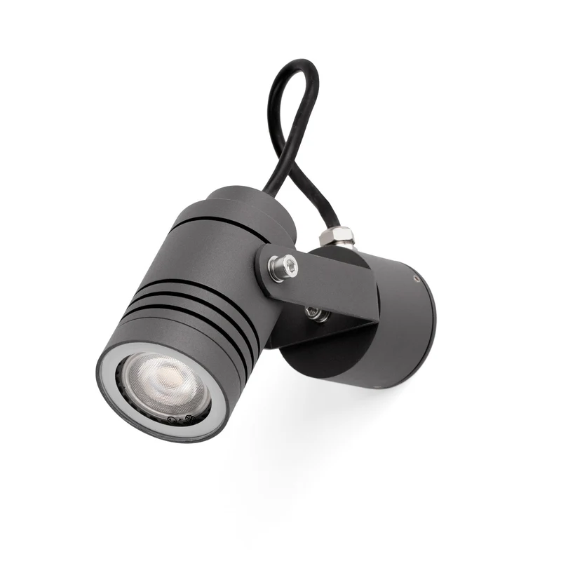 Proyector de exterior Faro Lit 21cm GU10 LED gris oscuro IP54 70260
