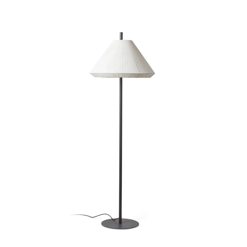 Lámpara de pie de exterior Faro Saigon 195cm E27 LED gris y blanco IP65 T70 opal 71569-05