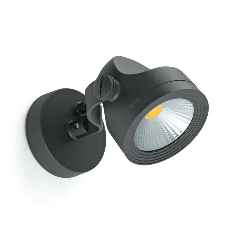 Proyector de exterior Faro Alfa 10cm LED gris oscuro 3000K IP65 80° 70025