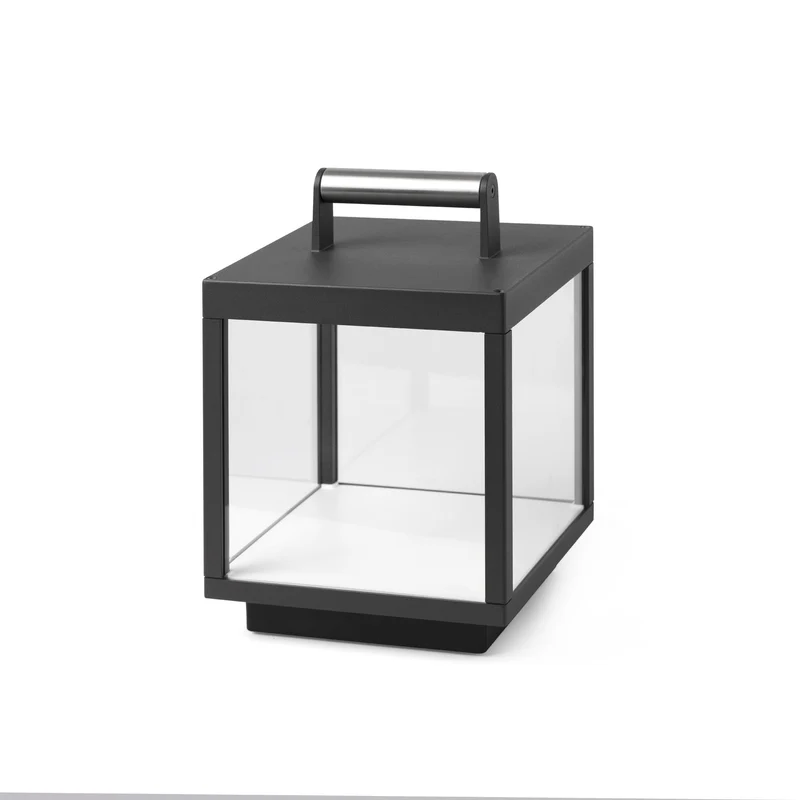 Lámpara de mesa de exterior portátil Faro Kerala 27cm LED gris oscuro 3000K IP54 74454