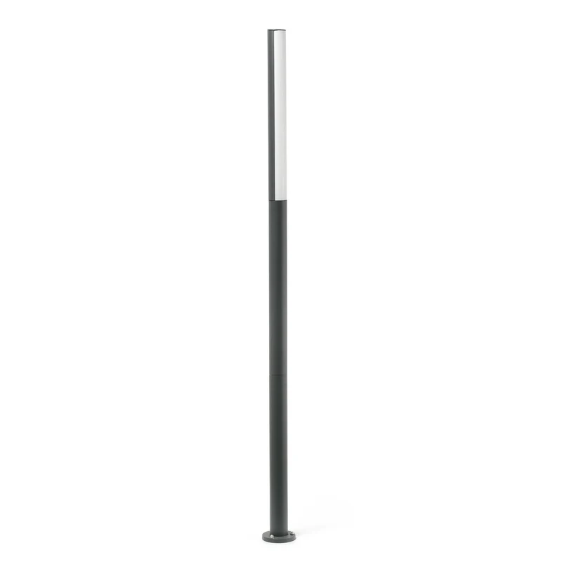 Farola de exterior Faro Beret 180cm LED gris oscuro 4000K IP54 opal 75524
